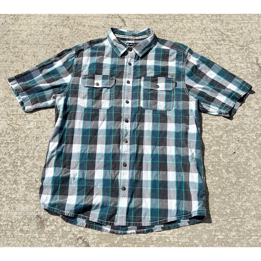 Kavu shirt‎ plaid XL short sleeve hiking camping outdoor western utility fishing
